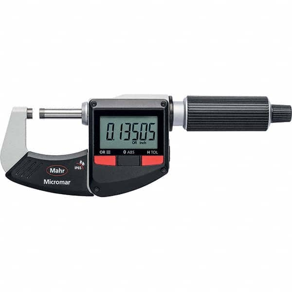 Mahr - Electronic Outside Micrometers Type: Standard Minimum Measurement (Decimal Inch): 1.0000 - Americas Industrial Supply