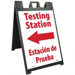 NMC - "Testing Station", 25" Wide x 45" High, Plastic Safety Sign - Americas Industrial Supply