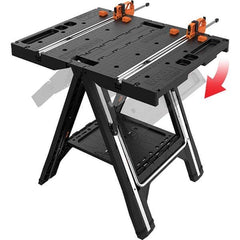 Worx - Stationary Work Benches, Tables Type: Foldup Sawhorse Top Material: Plastic - Americas Industrial Supply