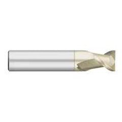 Titan USA - Square End Mills; Mill Diameter (Inch): 1/4 ; Mill Diameter (Decimal Inch): 0.2500 ; Number of Flutes: 2 ; Length of Cut (Inch): 1/2 ; Length of Cut (Decimal Inch): 0.5000 ; Material: Solid Carbide - Exact Industrial Supply