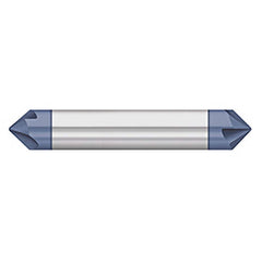 Titan USA - Chamfer Mills; Cutter Head Diameter (Inch): 1/4 ; Included Angle B: 49 ; Included Angle A: 82 ; Chamfer Mill Material: Solid Carbide ; Chamfer Mill Finish/Coating: AlTiN ; Overall Length (Inch): 2-1/2