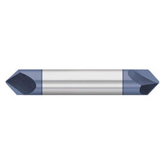 Titan USA - Chamfer Mills; Cutter Head Diameter (Inch): 1/2 ; Included Angle B: 60 ; Included Angle A: 60 ; Chamfer Mill Material: Solid Carbide ; Chamfer Mill Finish/Coating: AlTiN ; Overall Length (Inch): 3 - Exact Industrial Supply