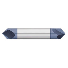 Titan USA - Chamfer Mills; Cutter Head Diameter (Inch): 3/16 ; Included Angle B: 49 ; Included Angle A: 82 ; Chamfer Mill Material: Solid Carbide ; Chamfer Mill Finish/Coating: AlTiN ; Overall Length (Inch): 2-1/2 - Exact Industrial Supply