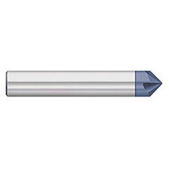 Titan USA - Chamfer Mills; Cutter Head Diameter (Inch): 5/16 ; Included Angle B: 49 ; Included Angle A: 82 ; Chamfer Mill Material: Solid Carbide ; Chamfer Mill Finish/Coating: AlTiN ; Overall Length (Inch): 2-1/2 - Exact Industrial Supply