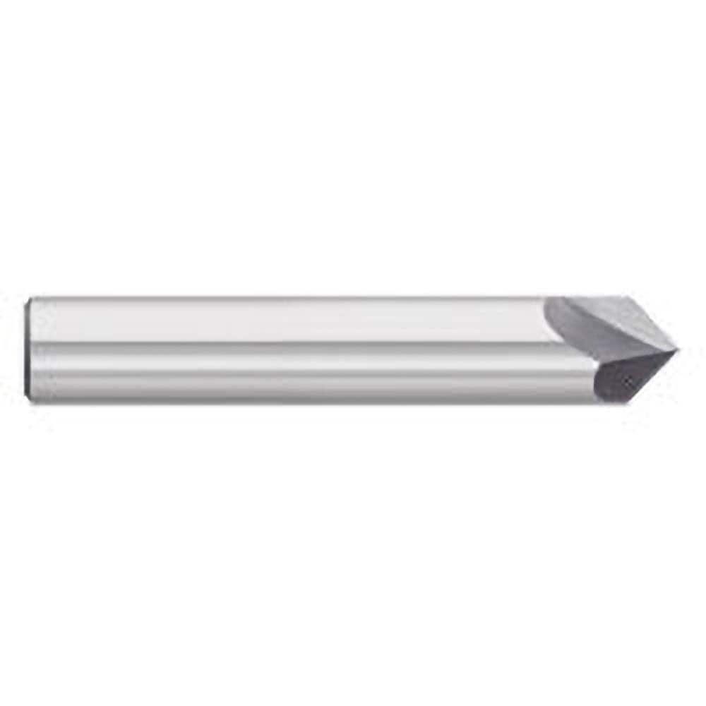 Titan USA - Chamfer Mills; Cutter Head Diameter (Inch): 3/16 ; Included Angle B: 30 ; Included Angle A: 120 ; Chamfer Mill Material: Solid Carbide ; Chamfer Mill Finish/Coating: Uncoated ; Overall Length (Inch): 2-1/2 - Exact Industrial Supply