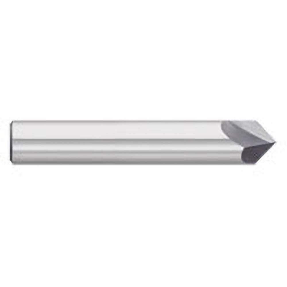 Titan USA - Chamfer Mills; Cutter Head Diameter (Inch): 5/16 ; Included Angle B: 30 ; Included Angle A: 120 ; Chamfer Mill Material: Solid Carbide ; Chamfer Mill Finish/Coating: Uncoated ; Overall Length (Inch): 2-1/2 - Exact Industrial Supply