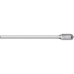 Titan USA - Burrs; Head Shape: Cylinder Ball End ; Industry Specification: SC-42L2 ; Tooth Style: Double Cut ; Cutting Diameter (Inch): 1/8 ; Cutting Diameter (Decimal Inch): 0.1250 ; Shank Diameter (Inch): 1/8 - Exact Industrial Supply