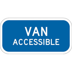 Lyle Signs - Traffic & Parking Signs; MessageType: ADA Signs; Parking Lot ; Message or Graphic: Message Only ; Legend: Van Accessible ; Graphic Type: None ; Reflectivity: Reflective; High Intensity ; Material: Aluminum - Exact Industrial Supply