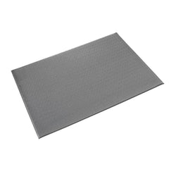 Anti-Fatigue Mat: 60' Length, 6' Wide, 5/8″ Thick, Polyvinylchloride Pebbled, Gray, Dry