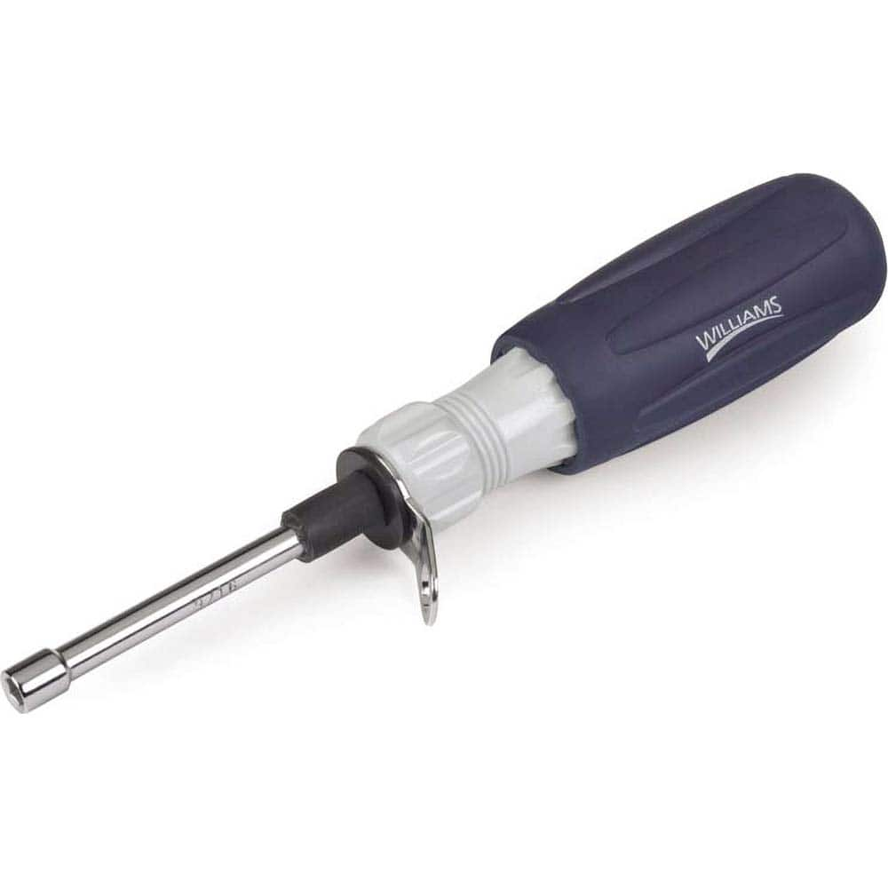 Williams - Nutdrivers; Tool Type: Tethered Nut Driver ; System of Measurement: Inch ; Handle Type: Cushion Grip ; Shaft Type: Hollow; Hollow Shaft ; Size (Inch): New Value ; Overall Length (Inch): 7 - Exact Industrial Supply