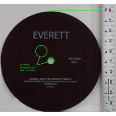 Everett - Cutoff Wheels; Tool Compatibility: Chop Saws; Cut-Off Saw; Electric-Powered Saw; Portable Saw; Shop Saw; Stationary Saw ; Wheel Diameter (Inch): 10 ; Hole Size (Decimal Inch): 0.1100 ; Hole Size (mm): 0.625 ; Wheel Thickness (Inch): 3/32 ; Abra - Exact Industrial Supply