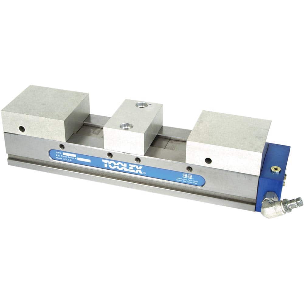 TE-CO - Machine Vises; Jaw Width (Inch): 20.5 ; Jaw Opening Capacity (Inch): 4 ; Orientation Type: Vertical ; Number of Stations: 2 ; Base Motion Type: Stationary ; Operation Type: Manual - Exact Industrial Supply