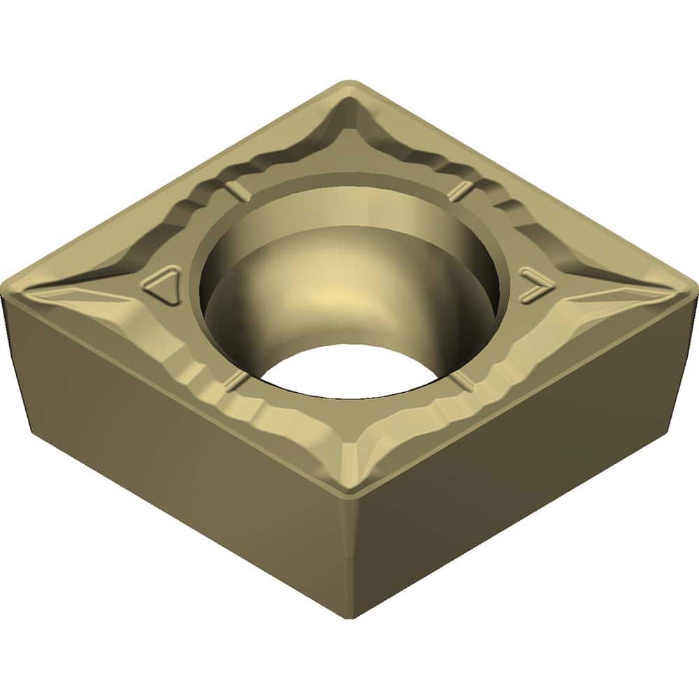 CCMT21.51EGU AC8020P Carbide Turning Insert Absotech Finish, 0.252″ Long, 1/4″ Inscribed Circle, 0.0157″ Corner Radius, 0.0937″ Thick, Series AC8020P