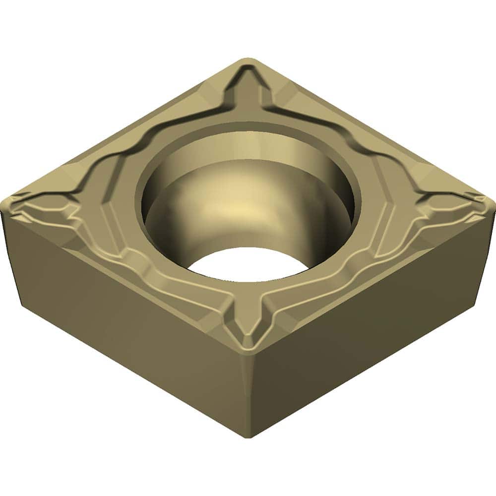 CCMT21.51ELU AC8020P Carbide Turning Insert Absotech Finish, 0.252″ Long, 1/4″ Inscribed Circle, 0.0157″ Corner Radius, 0.0937″ Thick, Series AC8020P