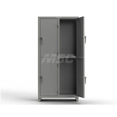 Locker: 36″ Wide, 18″ Deep, 75″ High Dusty Gray, 14-Gauge Steel