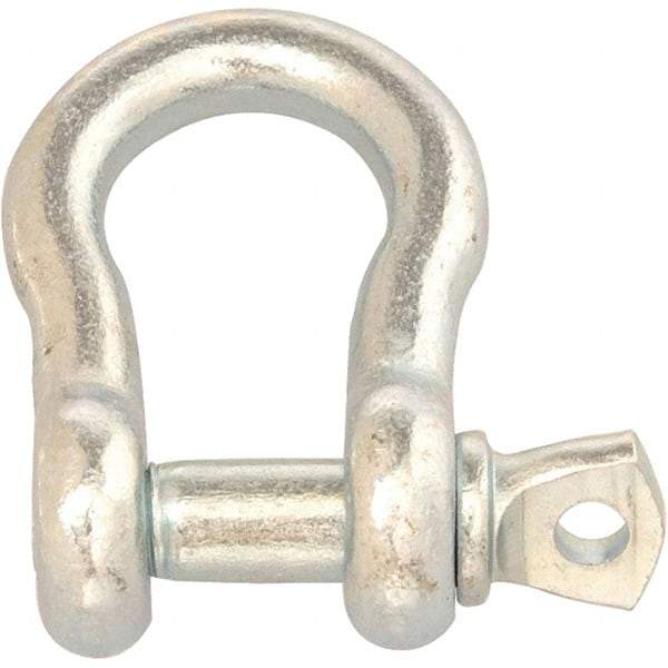 Campbell - 1/2" Nominal Chain Size, 1 Ton Carbon Steel Screw Anchor Shackle - Americas Industrial Supply