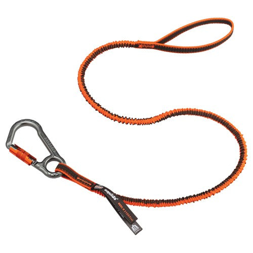 3108F Standard Orange Tool Lanyard Single Locking Carabiner - 15Lbs - Americas Industrial Supply
