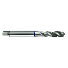 ‎6-32 3FL 2B Cobalt Spiral Flute Semi-Bott Blue Ring Tap-Bright-40 Degree Helix - Americas Industrial Supply