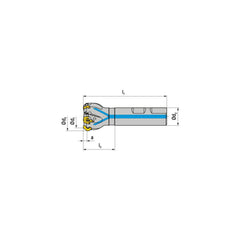 Indexable Chamfer & Angle End Mills; Minimum Cutting Diameter (mm): 16.00; Maximum Cutting Diameter (mm): 24.40; Lead Angle: 45; Maximum Depth of Cut (mm): 4.00; Compatible Insert Size Code: SD.. 0903..; Shank Type: Weldon Flat; Shank Diameter (Inch): 20;