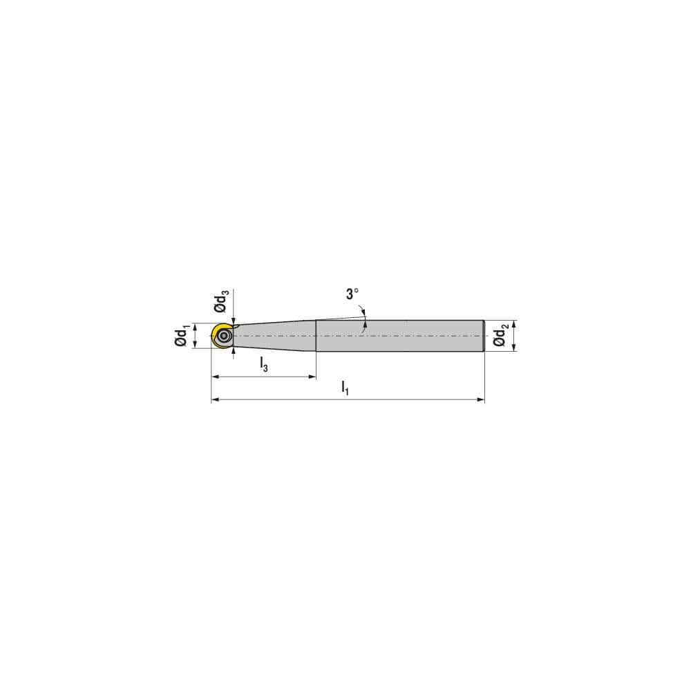 Indexable Ball Nose End Mills; Milling Diameter: 32.00 mm; Maximum Depth Of Cut: 123.00 mm; Shank Diameter: 32.00 mm; Shank Type: Cylindrical; Compatible Insert Style: ROGX; ROHX; Compatible Insert Size Code: RO.X 32..; Toolholder Style: Carbide Shank; Se