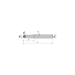 Indexable Ball Nose End Mills; Milling Diameter: 32.00 mm; Maximum Depth Of Cut: 123.00 mm; Shank Diameter: 32.00 mm; Shank Type: Cylindrical; Compatible Insert Style: ROGX; ROHX; Compatible Insert Size Code: RO.X 32..; Toolholder Style: Carbide Shank; Se