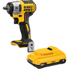 Cordless Impact Wrenches & Ratchets; Voltage: 20.00; Handle Type: Mid-Handle; Brushless Motor: Yes; Battery Chemistry: Lithium-ion; Battery Series: 20V MAX; Battery Replacement Number: DCB204; Batteries Included: Yes; Charger Included: No; Includes: 20V 4