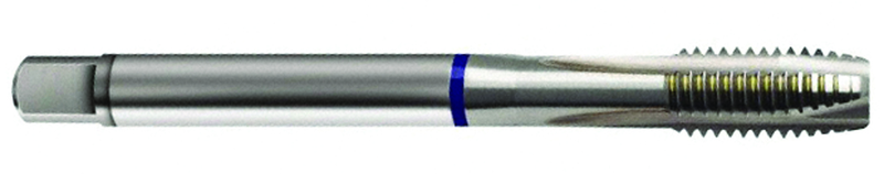 3/8-24 Dia. - 2B - 3 FL - Cobalt Spiral Point Plug Blue Ring Tap - Bright FORM-B DIN 374 - Americas Industrial Supply