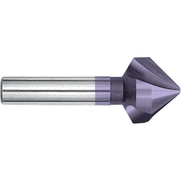 Magafor - 25mm Head Diam, 25/64" Shank Diam, 90° Cobalt Countersink - 2-5/8" OAL, Single End, Straight Shank, Right Hand Cut - Americas Industrial Supply