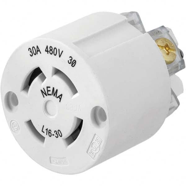 Hubbell Wiring Device-Kellems - 3-Phase Delta 480 VAC 30A NEMA L16-30R Industrial Twist Lock Connector - Americas Industrial Supply