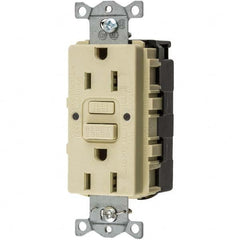 Hubbell Wiring Device-Kellems - GFCI Receptacles Grade: Commercial Color: Ivory - Americas Industrial Supply