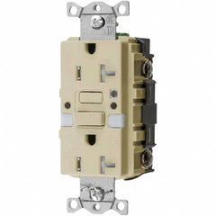 Hubbell Wiring Device-Kellems - GFCI Receptacles Grade: Commercial Color: Ivory - Americas Industrial Supply