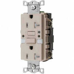 Hubbell Wiring Device-Kellems - GFCI Receptacles Grade: Commercial Color: Light Almond - Americas Industrial Supply