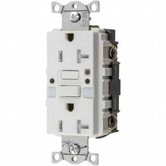 Hubbell Wiring Device-Kellems - GFCI Receptacles Grade: Commercial Color: White - Americas Industrial Supply