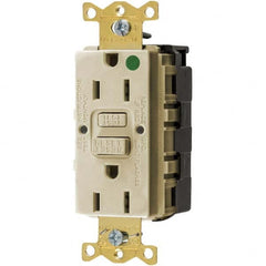 Hubbell Wiring Device-Kellems - GFCI Receptacles Grade: Hospital Color: Ivory - Americas Industrial Supply