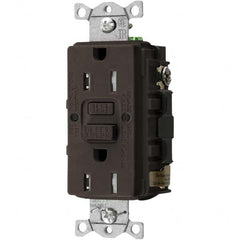 Hubbell Wiring Device-Kellems - GFCI Receptacles Grade: Commercial Color: Brown - Americas Industrial Supply