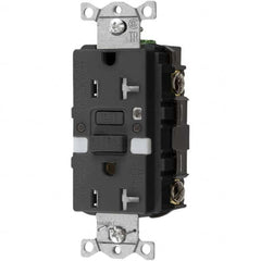 Hubbell Wiring Device-Kellems - GFCI Receptacles Grade: Commercial Color: Black - Americas Industrial Supply