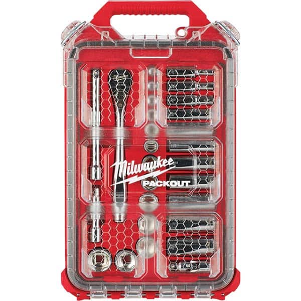 Milwaukee Tool - Socket Sets Measurement Type: SAE Drive Size: 3/8 - Americas Industrial Supply