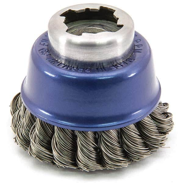 Osborn - 2-1/2" Diam 5/8-11 Threaded Arbor Steel Fill Cup Brush - Americas Industrial Supply