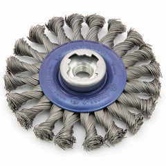 Osborn - 5" OD, 5/8-11 Arbor Hole, Knotted Stainless Steel Wheel Brush - Americas Industrial Supply