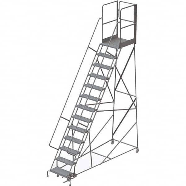 TRI-ARC - Rolling & Wall Mounted Ladders & Platforms Type: Rolling Warehouse Ladder Style: Rolling Platform Ladder - Americas Industrial Supply