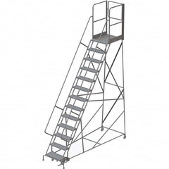 TRI-ARC - Rolling & Wall Mounted Ladders & Platforms Type: Rolling Warehouse Ladder Style: Rolling Platform Ladder - Americas Industrial Supply