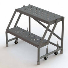 TRI-ARC - Rolling & Wall Mounted Ladders & Platforms Type: Rolling Warehouse Ladder Style: Rolling Platform Ladder - Americas Industrial Supply