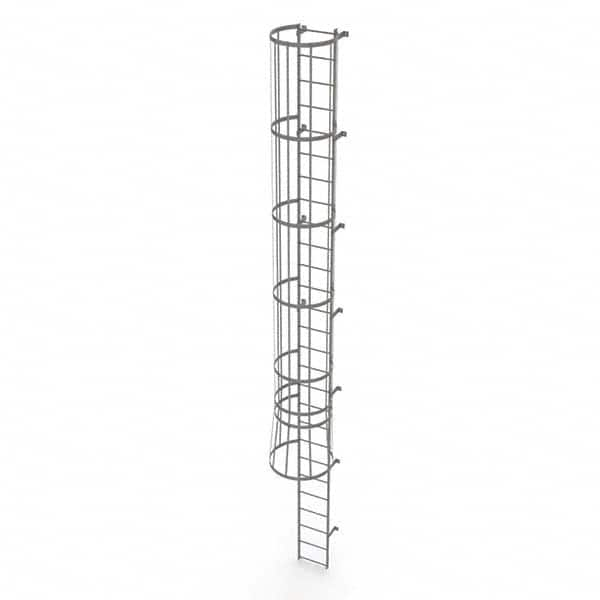 TRI-ARC - Rolling & Wall Mounted Ladders & Platforms Type: Fixed Ladder Style: Safety Cage - Americas Industrial Supply