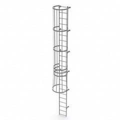 TRI-ARC - Rolling & Wall Mounted Ladders & Platforms Type: Fixed Ladder Style: Safety Cage - Americas Industrial Supply