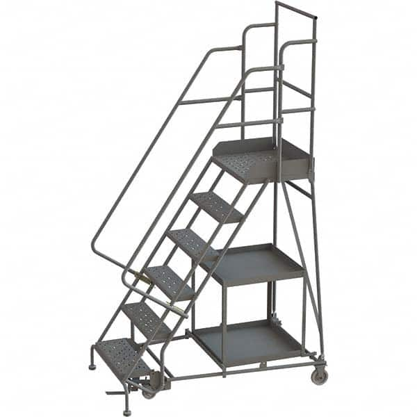 TRI-ARC - Rolling & Wall Mounted Ladders & Platforms Type: Stock-Picking Ladder Style: Rolling Safety Stock Picking Ladder - Americas Industrial Supply