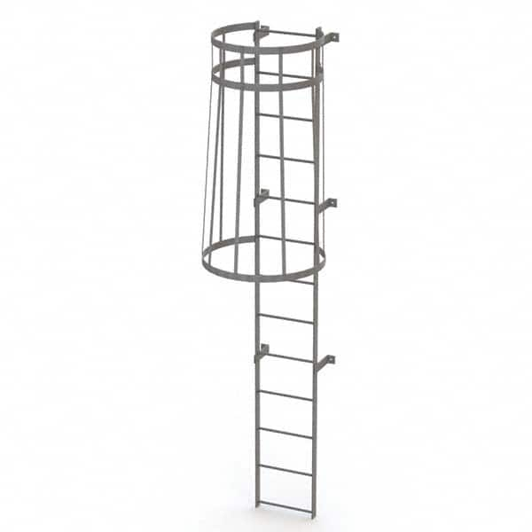 TRI-ARC - Rolling & Wall Mounted Ladders & Platforms Type: Fixed Ladder Style: Safety Cage - Americas Industrial Supply