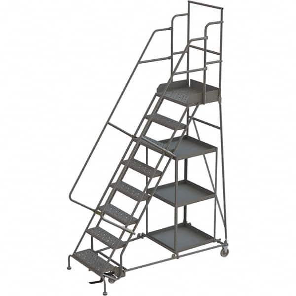 TRI-ARC - Rolling & Wall Mounted Ladders & Platforms Type: Stock-Picking Ladder Style: Rolling Safety Stock Picking Ladder - Americas Industrial Supply