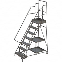 TRI-ARC - Rolling & Wall Mounted Ladders & Platforms Type: Stock-Picking Ladder Style: Rolling Safety Stock Picking Ladder - Americas Industrial Supply