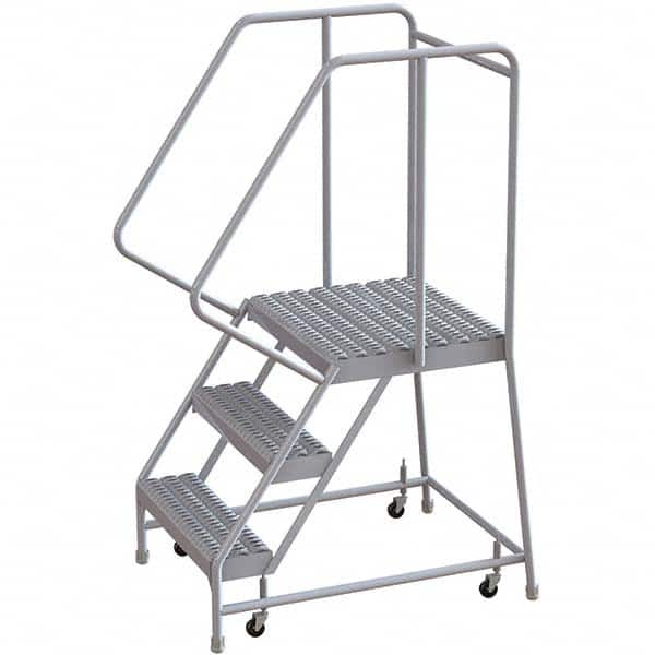 TRI-ARC - Rolling & Wall Mounted Ladders & Platforms Type: Rolling Warehouse Ladder Style: Rolling Safety Ladder - Americas Industrial Supply