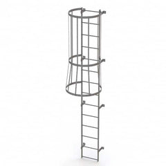 TRI-ARC - Rolling & Wall Mounted Ladders & Platforms Type: Fixed Ladder Style: Safety Cage - Americas Industrial Supply